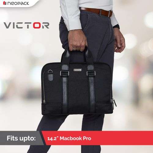 Neopack Victor Messenger Bag for 13.3" Laptops & 14.2" Macbooks (Black)