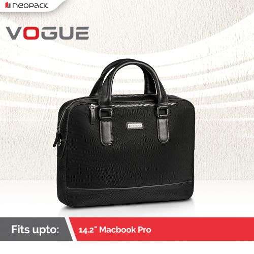 Neopack Vogue Executive Bag for 13.3" Laptops & 14.2" Macbooks (Black)