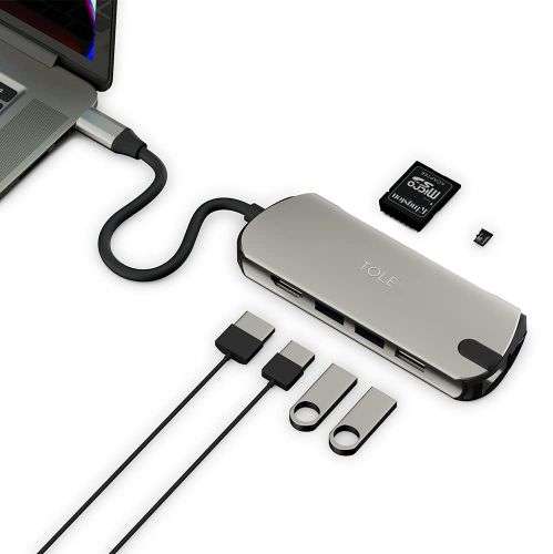 TOLE OCTA-C USB Hub | 8 in 1 Portable USB Type C Hub with 3 USB 3.0 Port