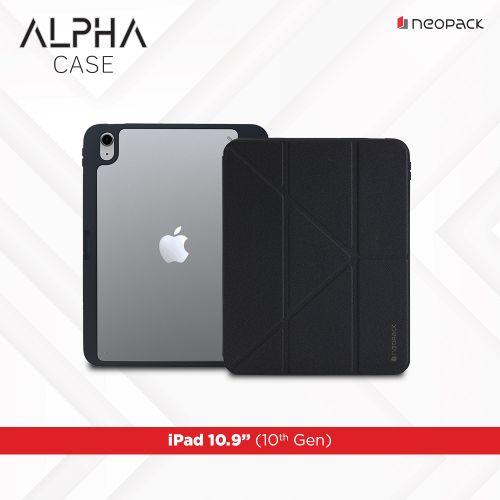 Neopack Alpha Case with Pencil Holder for iPad 10.9", Fits: 10th Gen. (Stone Black)