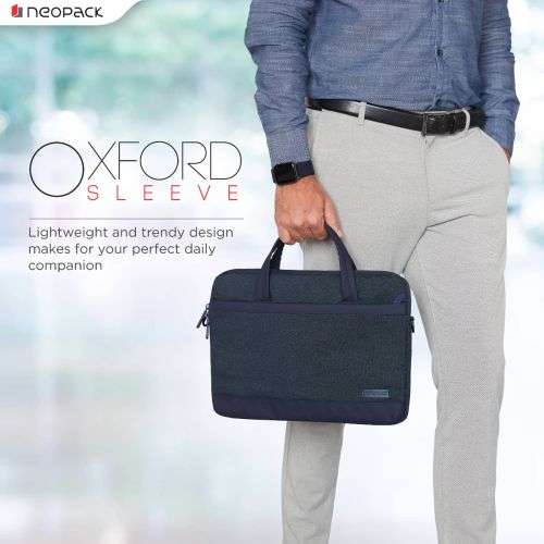 Neopack Oxord Sleeve Bag for Upto 14.2" Macbooks (Navy Blue)