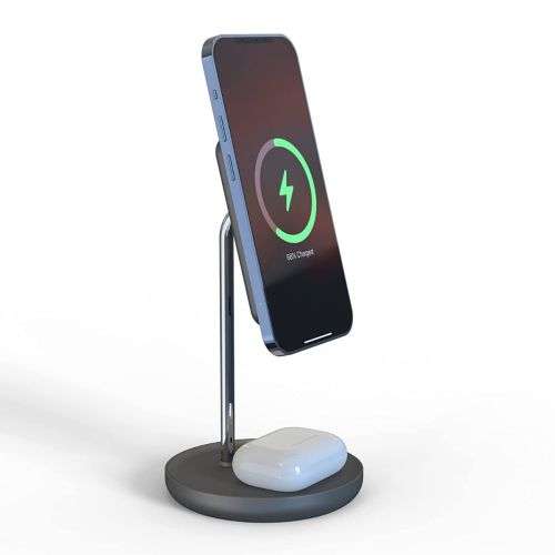 TOLE Premium 15W 2-in-1 Magnetic Wireless Charging Stand for