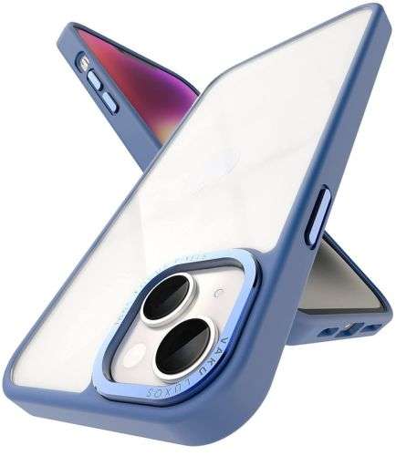 Vaku Luxos Trans Armor case for iPhone 14 Plus Blue Ring - Dark Blue