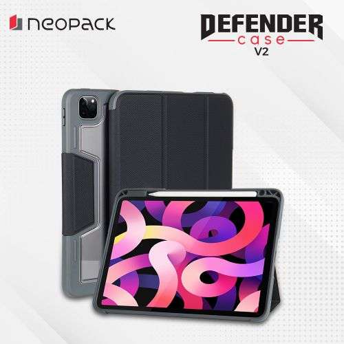 Neopack Defender Case for iPad Pro 12.9, 4th, 5th & 6th Gen (Black)