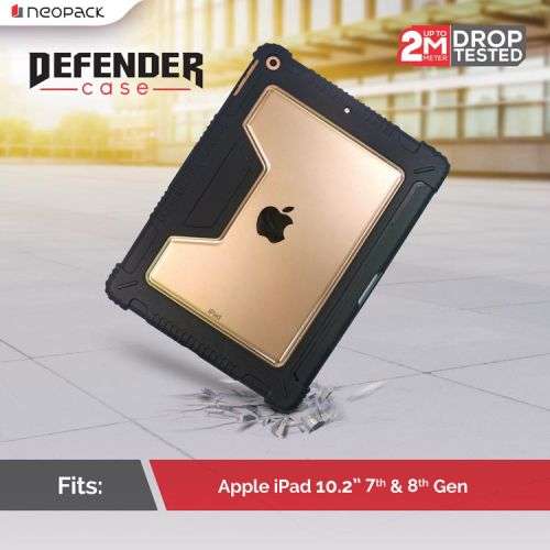 Neopack Defender Case for iPad 10.2-inch 7th, 8th and 9th Gen (Black)