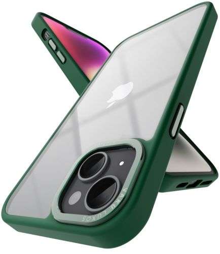 Vaku Luxos Trans Armor case for iPhone 14 Plus Green Ring - Green