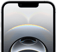 iPhone 16e, all-screen design, Dynamic Island centered near top, thin black display border